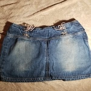 Jean Denim shorts with skort